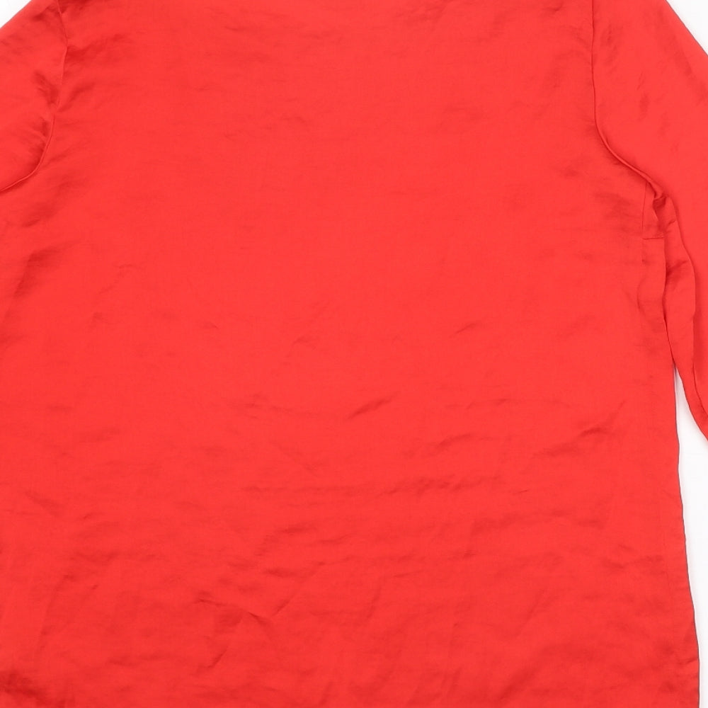 Womens UK Size 6 NEXT Red Basic T-Shirt