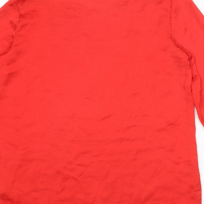 Womens UK Size 6 NEXT Red Basic T-Shirt