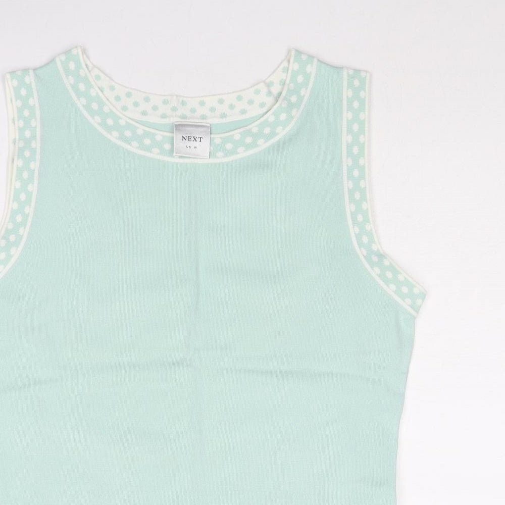 Womens UK Size 16 NEXT Blue Vest Jumper