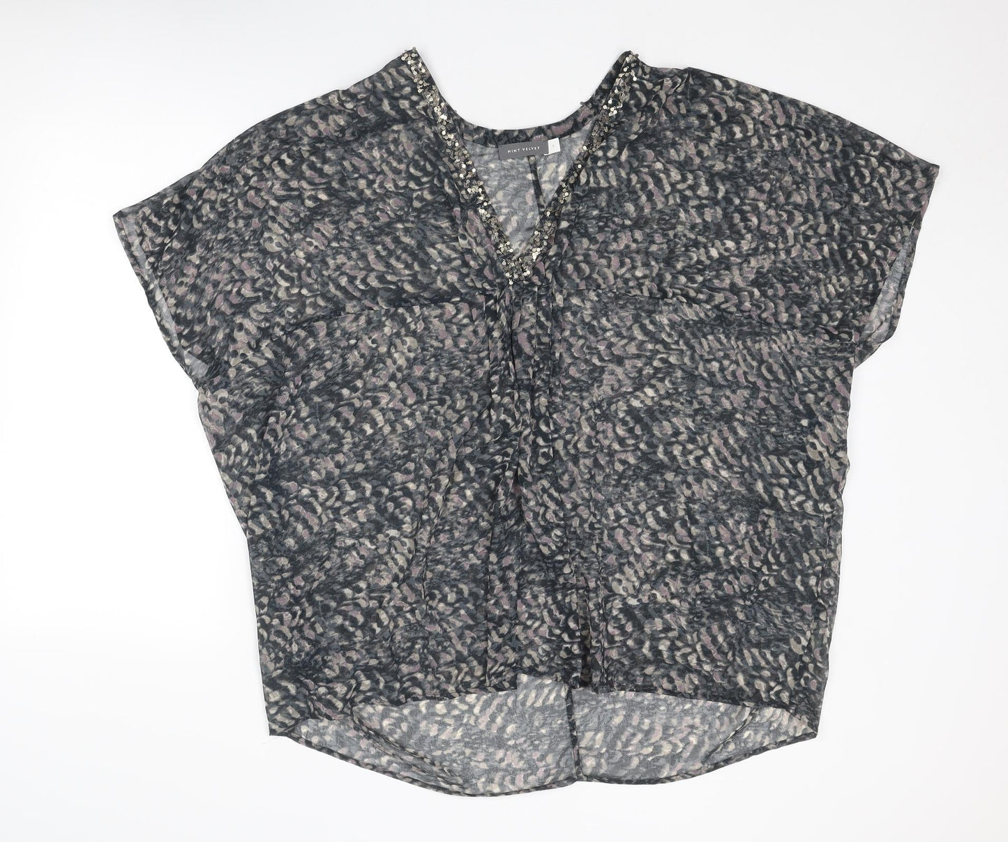 Womens UK Size S Mint Velvet Grey Basic Blouse