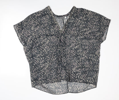 Womens UK Size S Mint Velvet Grey Basic Blouse