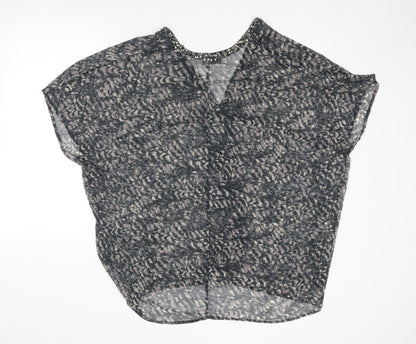 Womens UK Size S Mint Velvet Grey Basic Blouse