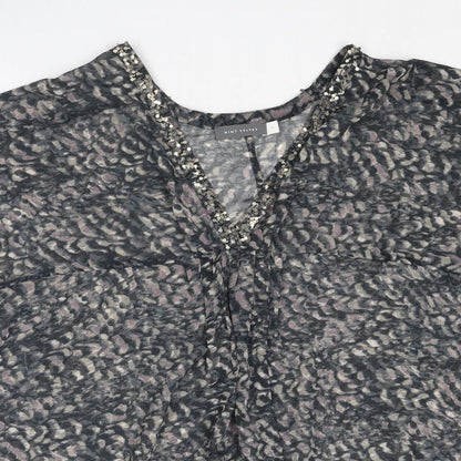Womens UK Size S Mint Velvet Grey Basic Blouse