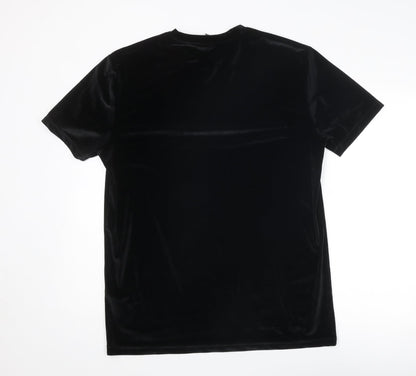 ASOS Womens Black Polyester T-Shirt Dress Size M Round Neck Pullover