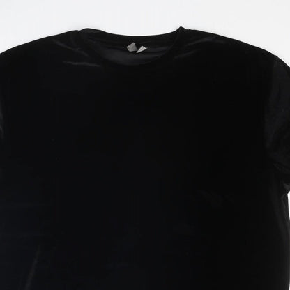 ASOS Womens Black Polyester T-Shirt Dress Size M Round Neck Pullover