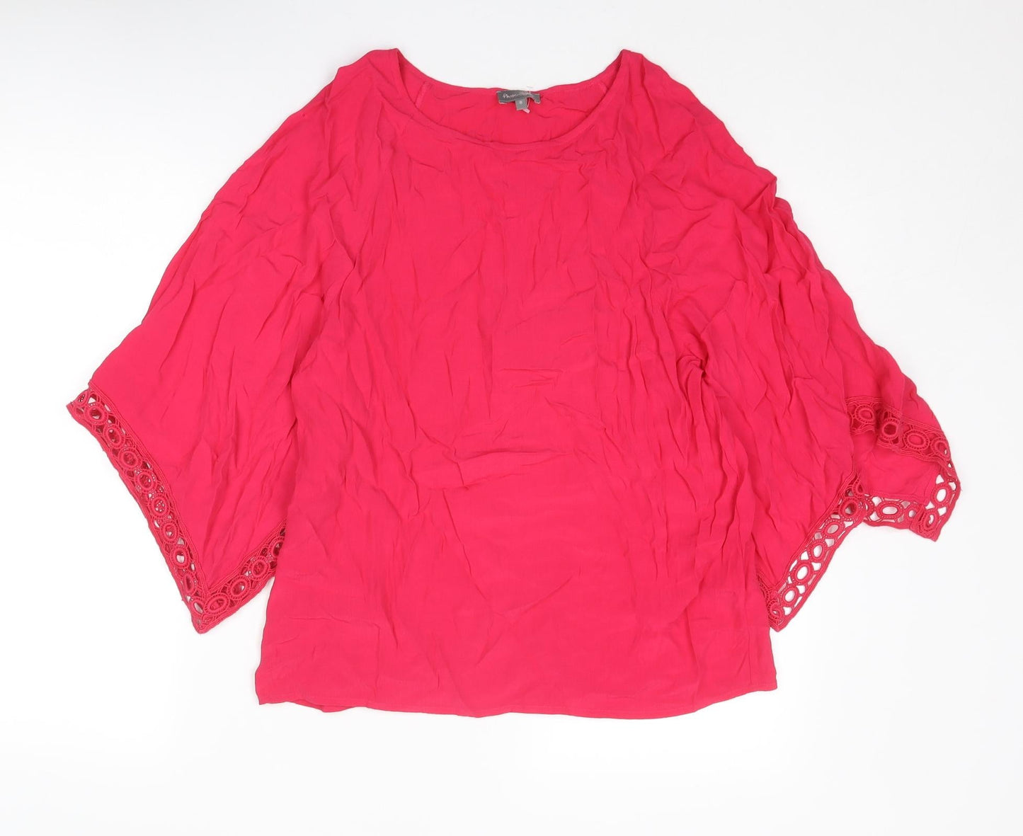 Womens UK Size 8 Phase Eight Pink Basic Blouse