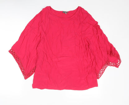 Womens UK Size 8 Phase Eight Pink Basic Blouse
