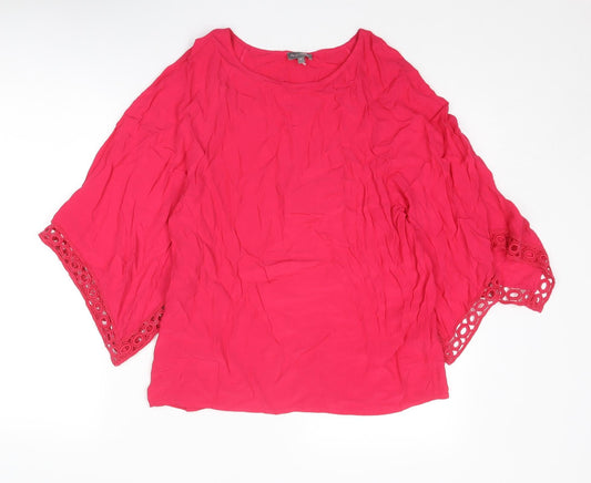 Womens UK Size 8 Phase Eight Pink Basic Blouse