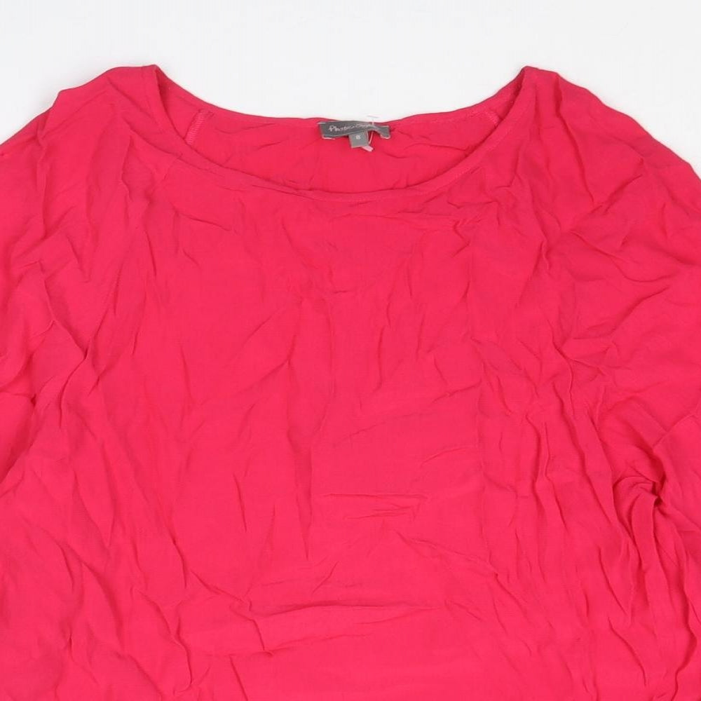 Womens UK Size 8 Phase Eight Pink Basic Blouse