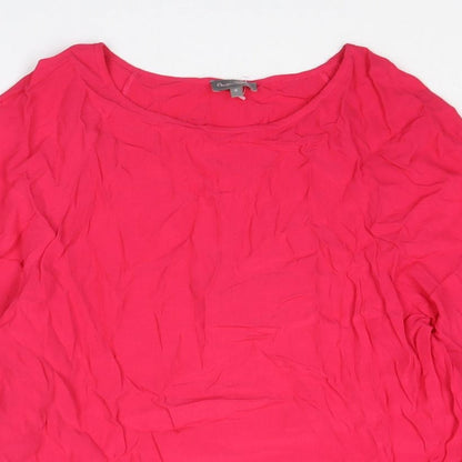 Womens UK Size 8 Phase Eight Pink Basic Blouse