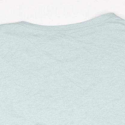 Divided by H&M Womens Blue Viscose Basic T-Shirt Size M Round Neck