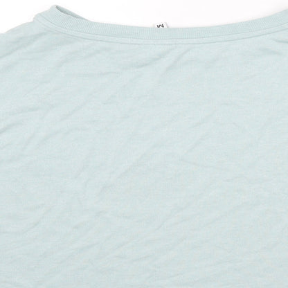 Divided by H&M Womens Blue Viscose Basic T-Shirt Size M Round Neck