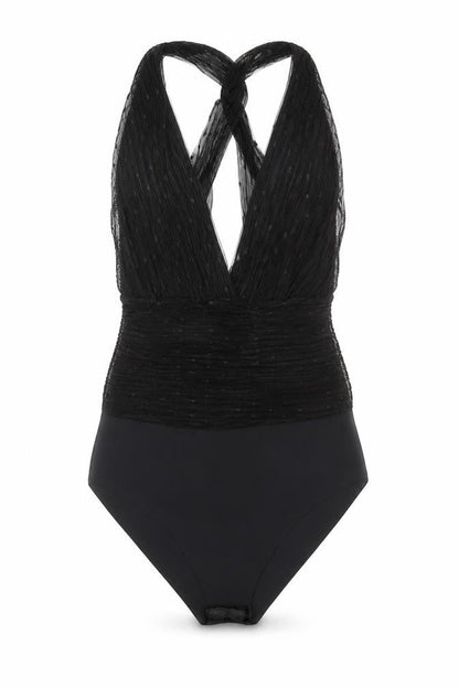 Womens UK Size S Zara One-Piece Black Bodysuit