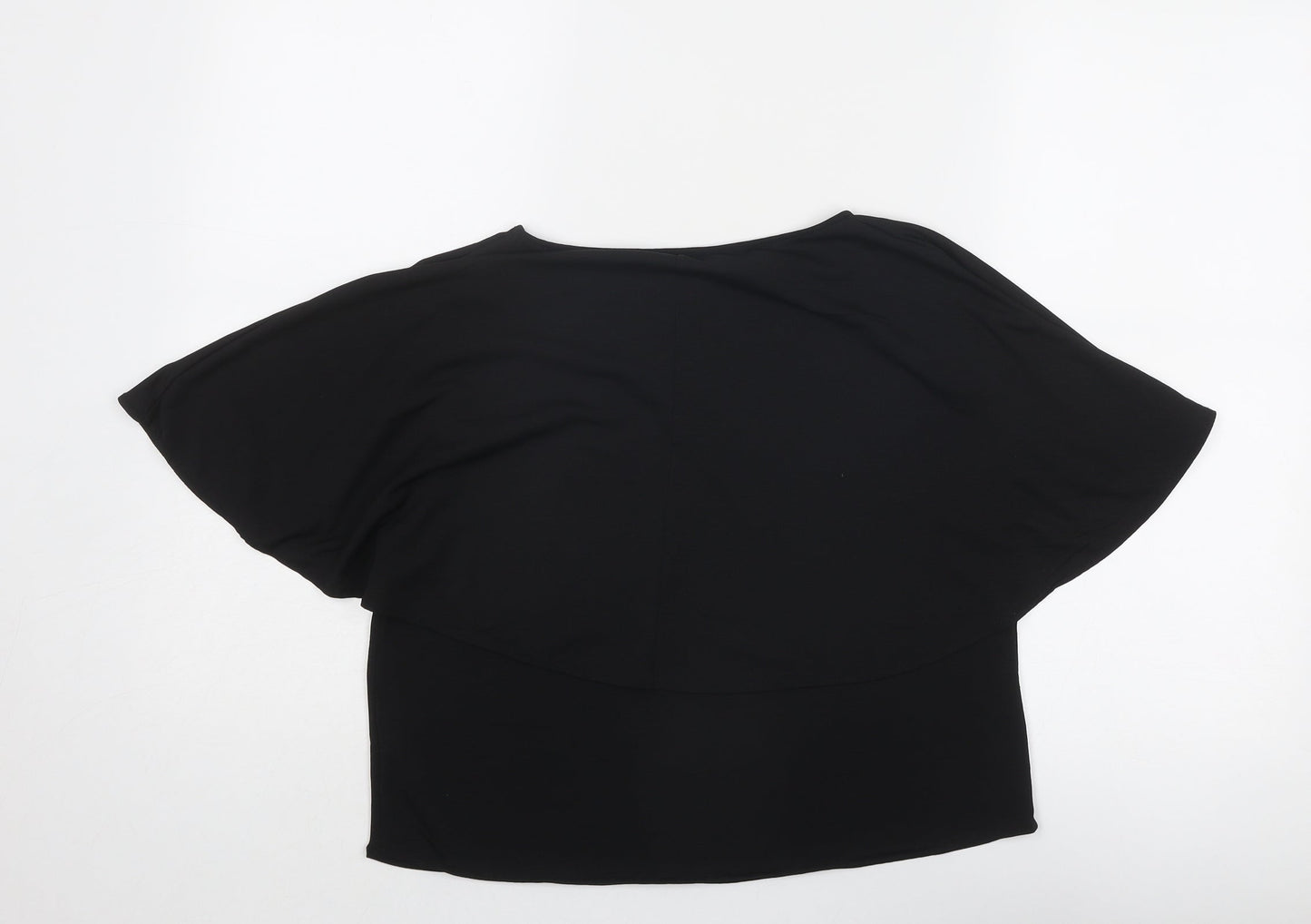 Womens UK Size S Zara Black Basic Blouse