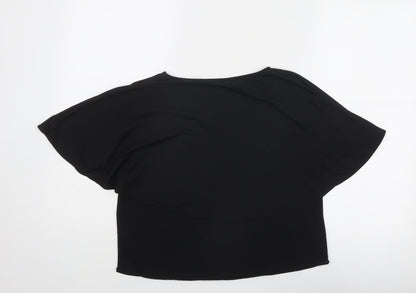 Womens UK Size S Zara Black Basic Blouse