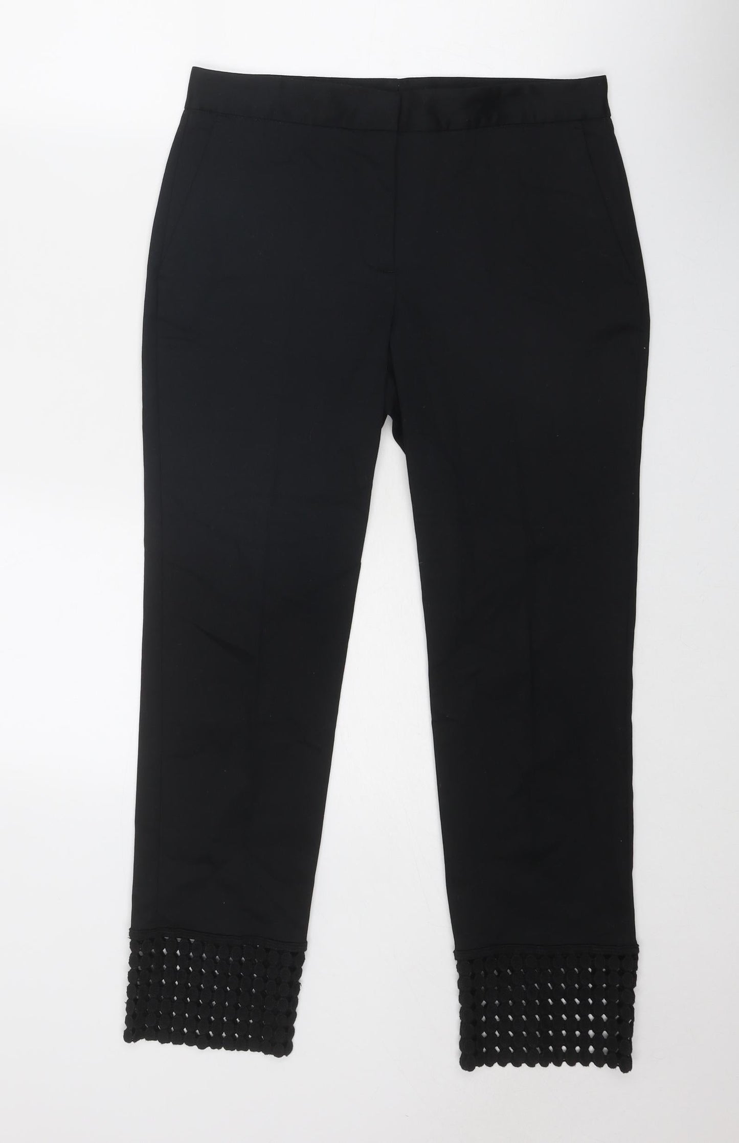 Womens UK Size S Zara Regular Fit  Black Trousers