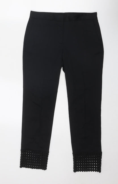 Womens UK Size S Zara Regular Fit  Black Trousers