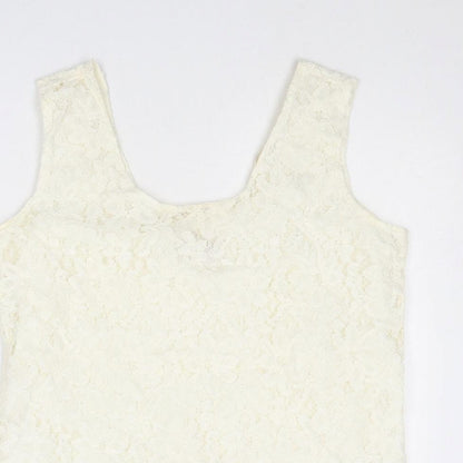 Womens UK Size 12 Richards Ivory Basic Tank