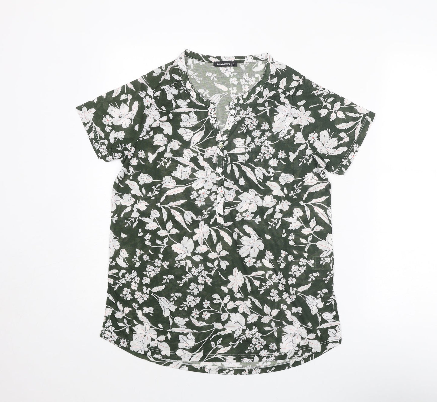 Womens UK Size S Encuentro Green Basic Blouse