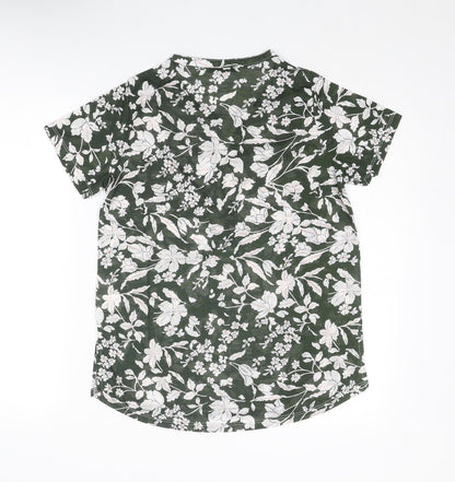 Womens UK Size S Encuentro Green Basic Blouse