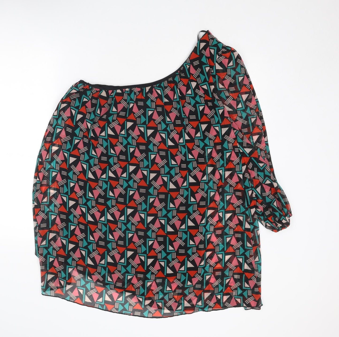 Womens UK Size 14 Be Beau Multicoloured Basic Blouse