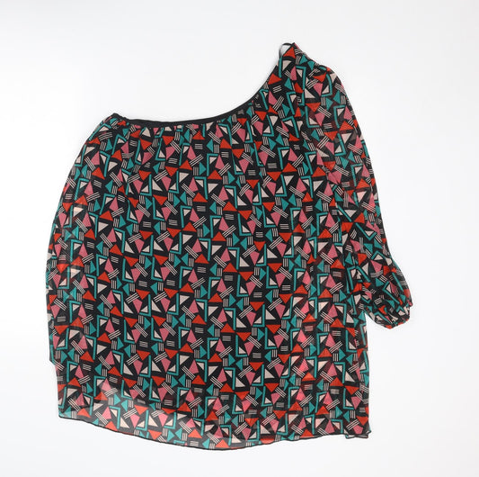 Womens UK Size 14 Be Beau Multicoloured Basic Blouse