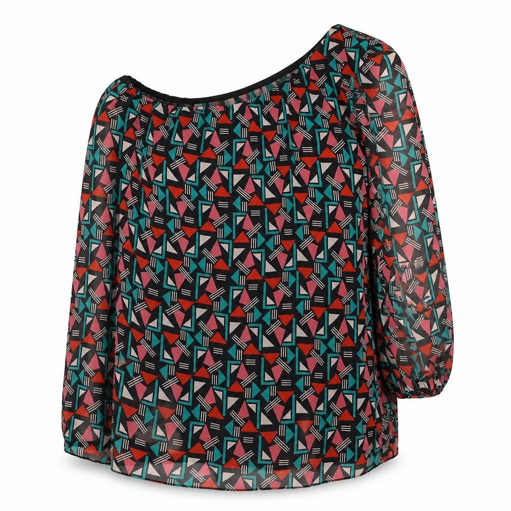 Womens UK Size 14 Be Beau Multicoloured Basic Blouse