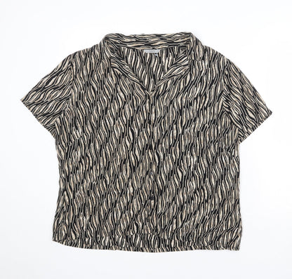 Womens UK Size 20 Marks and Spencer Black Basic Button-Up
