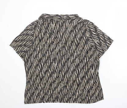 Womens UK Size 20 Marks and Spencer Black Basic Button-Up