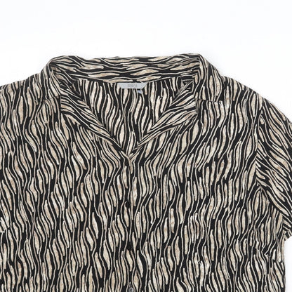 Womens UK Size 20 Marks and Spencer Black Basic Button-Up