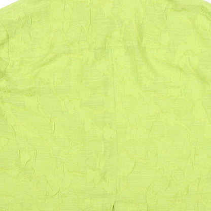 Coldwater Creek Womens Green Polyester Basic Button-Up Size M Collared