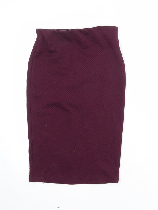 FOREVER 21 Womens Purple Polyester Bandage Skirt Size S