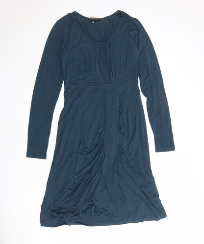 Sandwich Womens Blue Viscose Jumper Dress Size S Round Neck Pullover