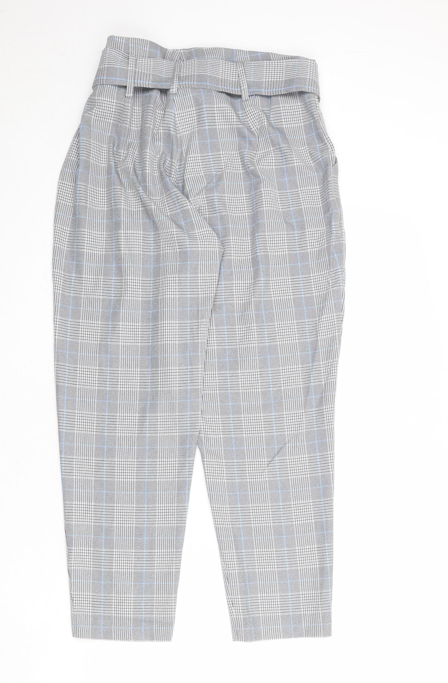 Select Womens Multicoloured Plaid Polyester Capri Trousers Size 14 Regular Zip