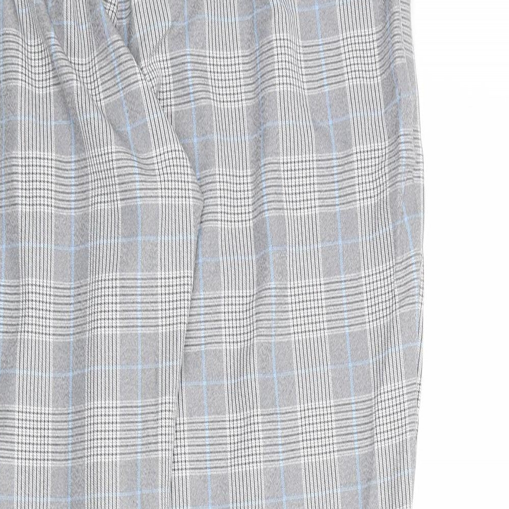 Select Womens Multicoloured Plaid Polyester Capri Trousers Size 14 Regular Zip