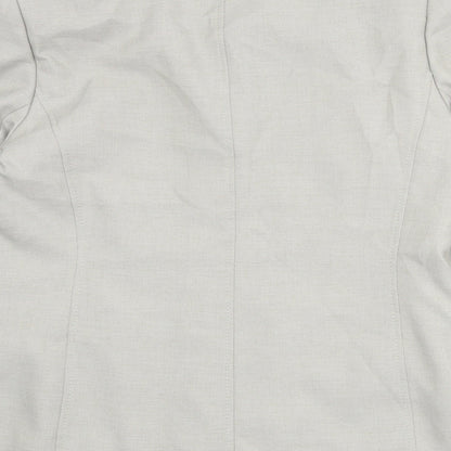 Debenhams Womens Grey Polyester Jacket Blazer Size 14