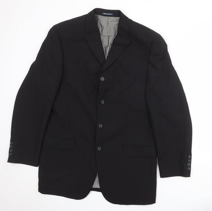 Mens UK Size 42 River Island Regular Black Suit Jacket