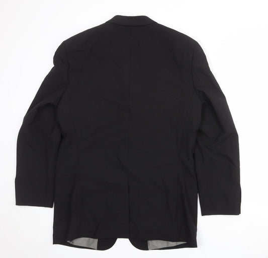 Mens UK Size 42 River Island Regular Black Suit Jacket