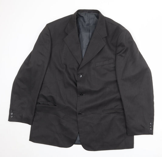 Armando Mens Grey Polyester Jacket Suit Jacket Size 46 Regular