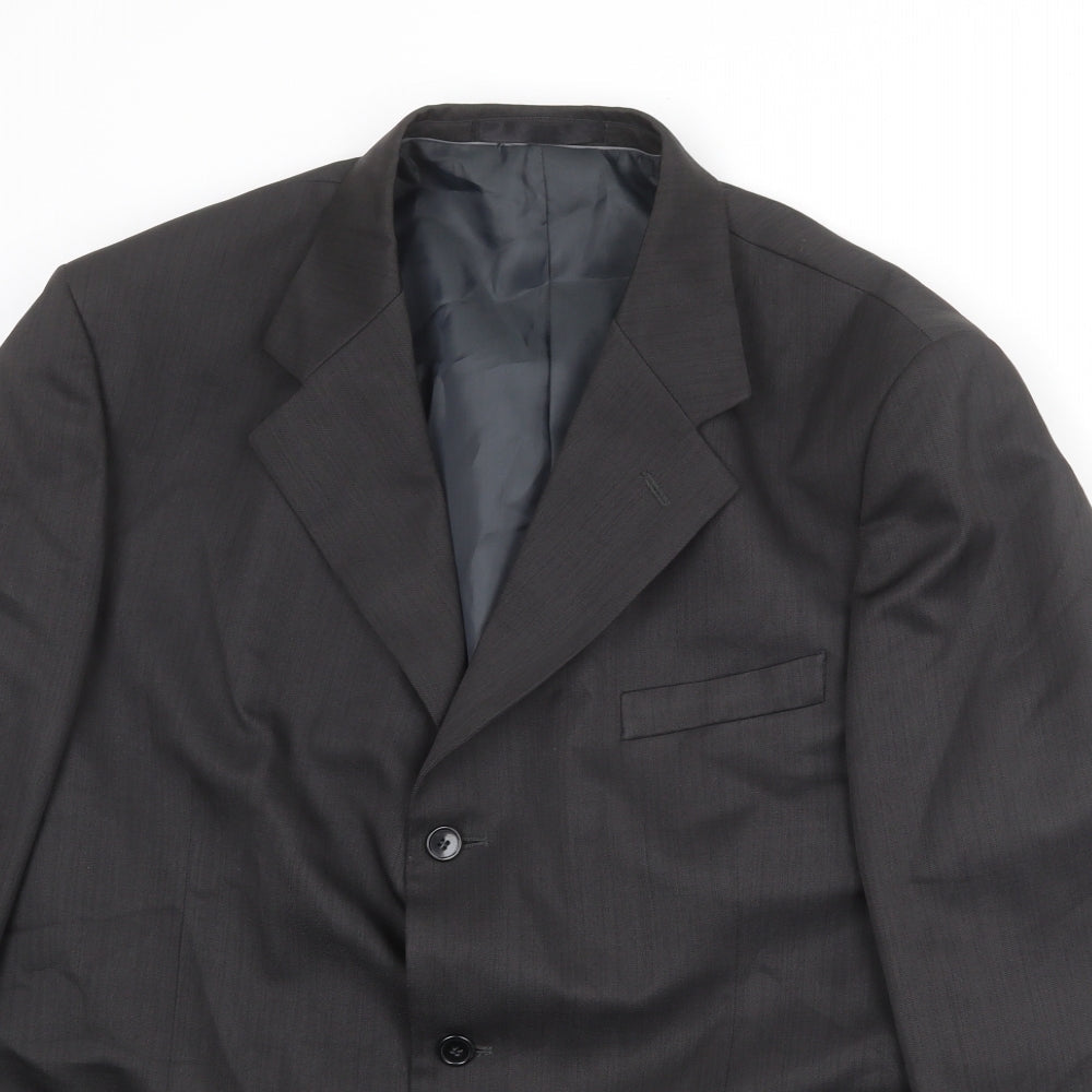 Armando Mens Grey Polyester Jacket Suit Jacket Size 46 Regular