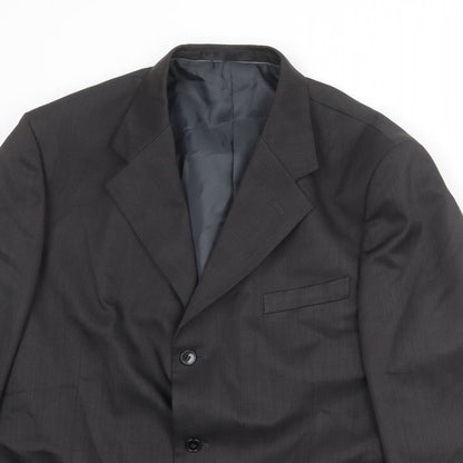 Armando Mens Grey Polyester Jacket Suit Jacket Size 46 Regular