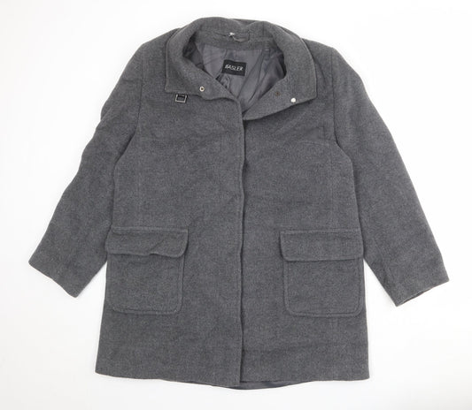 Basler Womens Grey Wool Overcoat Size 18