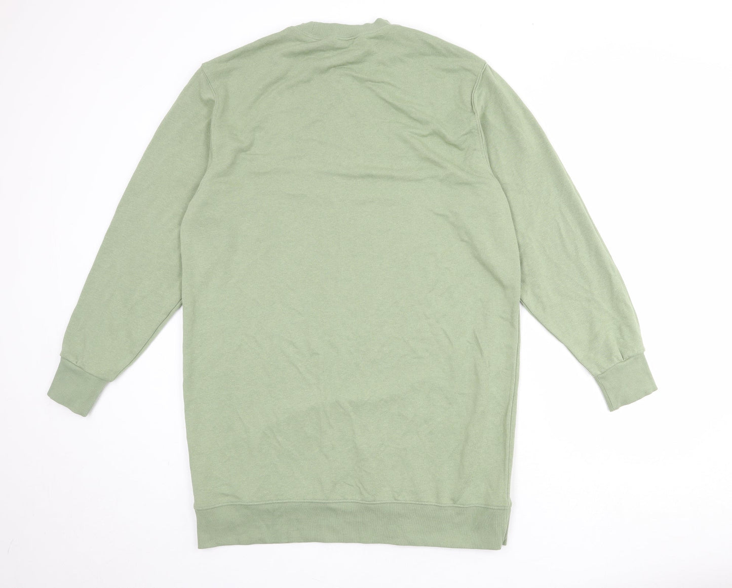 Divided by H&M Womens Green Cotton Jumper Dress Size M Round Neck Pullover