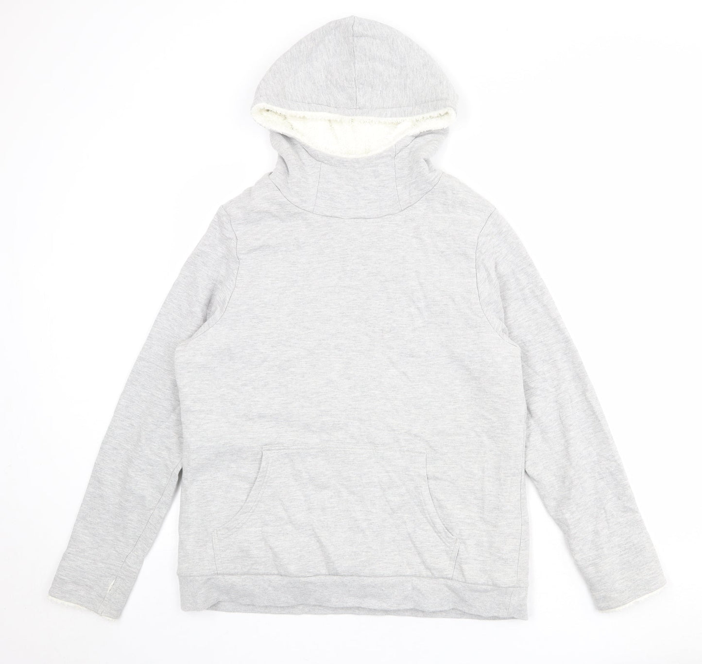 Crane Womens Grey Cotton Pullover Hoodie Size L Pullover