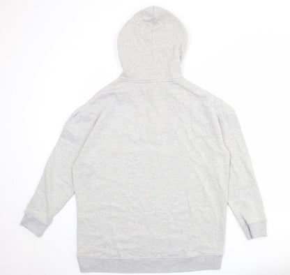 Very Womens Grey Cotton Pullover Hoodie Size 14 Pullover