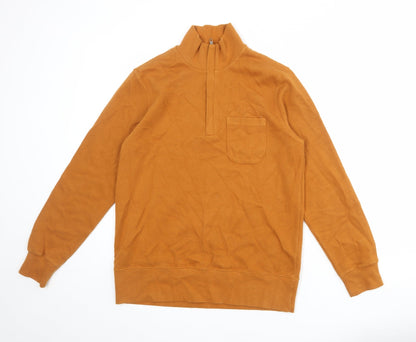 Mens UK Size S John Lewis Orange Henley Sweatshirt