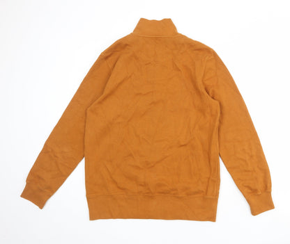 Mens UK Size S John Lewis Orange Henley Sweatshirt