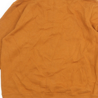 Mens UK Size S John Lewis Orange Henley Sweatshirt
