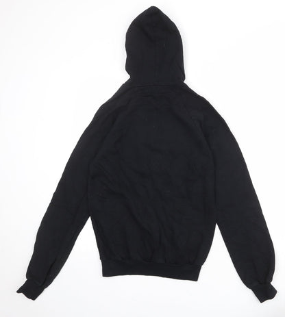 American Apparel Womens Black 100% Cotton Pullover Hoodie Size S Pullover