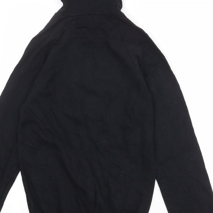 American Apparel Womens Black 100% Cotton Pullover Hoodie Size S Pullover